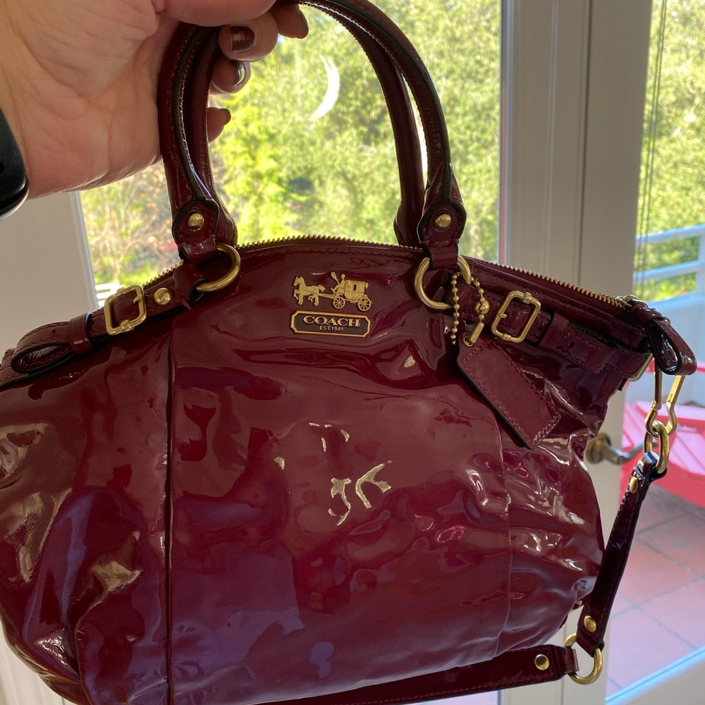 SOLD Coach red nylon handbag and crossbody. ❤️